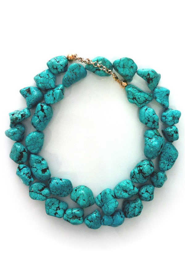 Turquoise deals rock necklace